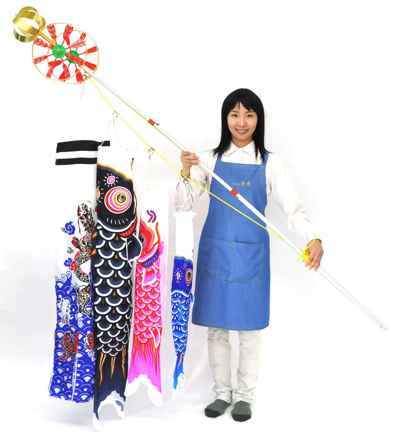 鯉のぼり1.3m金昇龍吹流しこいのぼりフルセット 設置金具付 全て日本製品 他とは違う本格的な鯉のぼりセット 贈答ギフトプレゼント ミニサイズ C6003 A ノーマル 無地