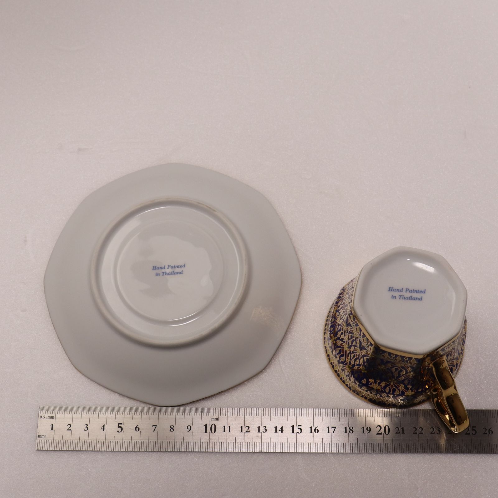 ベンジャロン焼 カップ＆ソーサー タイ 金縁 タイ王室専用高級食器