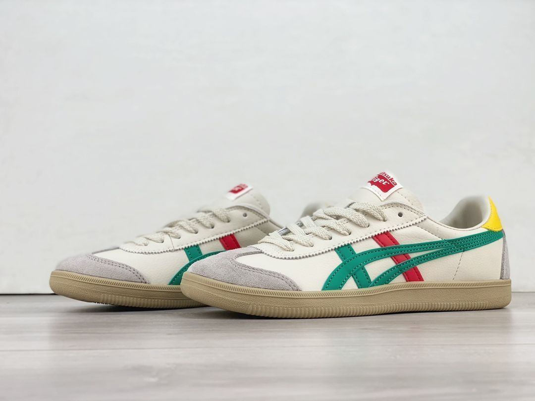 新品 Onitsuka Tiger オニツカタイガー Tokuten ホワイト レッド グリーン 男女兼用