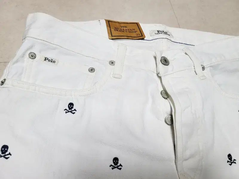 ポロ ソルリ SULLI デニ 白 デニム パンツ ポロ1205