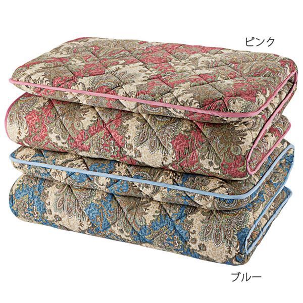 腰に優しい 敷布団 〔プレミアムタイプ シングル 2色組 ピンク・ブルー〕 約100×200cm 防ダニ 抗菌 防臭 バランス 綿混 日本製