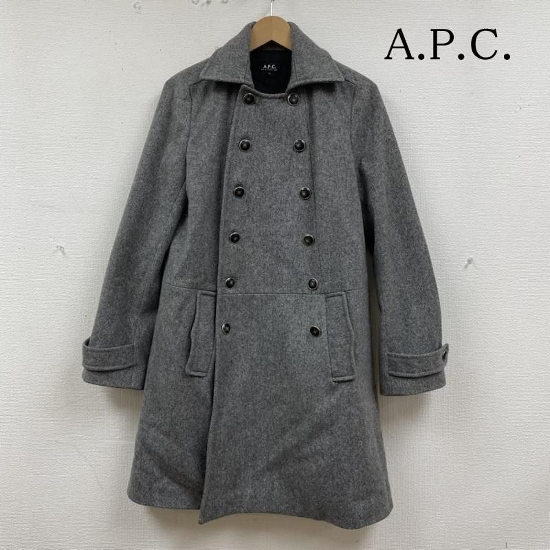 A.P.C. アーペーセー コート Aライン ウール トレンチコート ナポレオン コート ロング丈 ダブルボタン