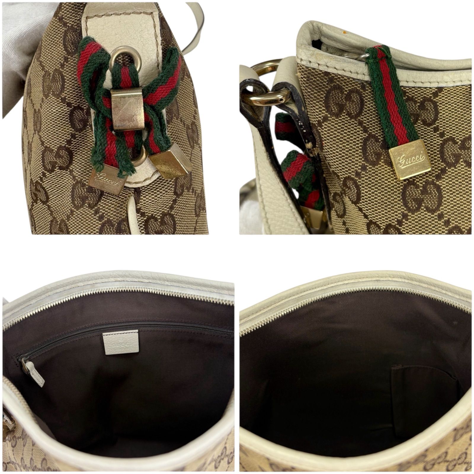 グッチ GUCCI ショルダーバッグ GGキャンバス シェリーライン リボン