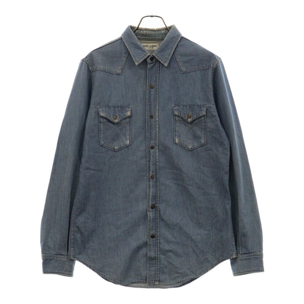 SAINT LAURENT PARIS (サンローランパリ) ウエスタンデニムシャツ 長袖