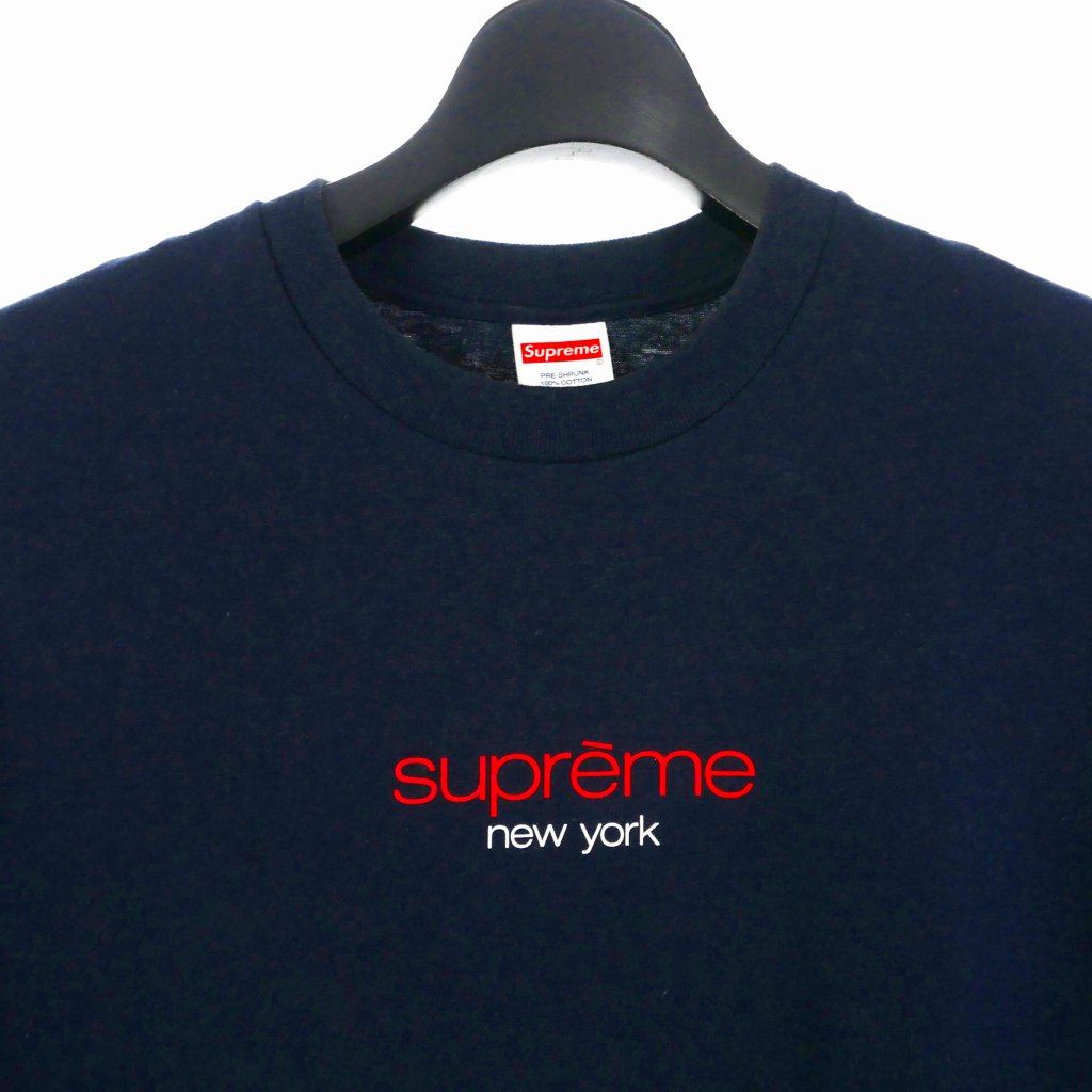 supreme クラシックロゴ　ネイビー　シュプリーム シュプリーム SUPREME 22SS Classic Logo Tee Tシャツ