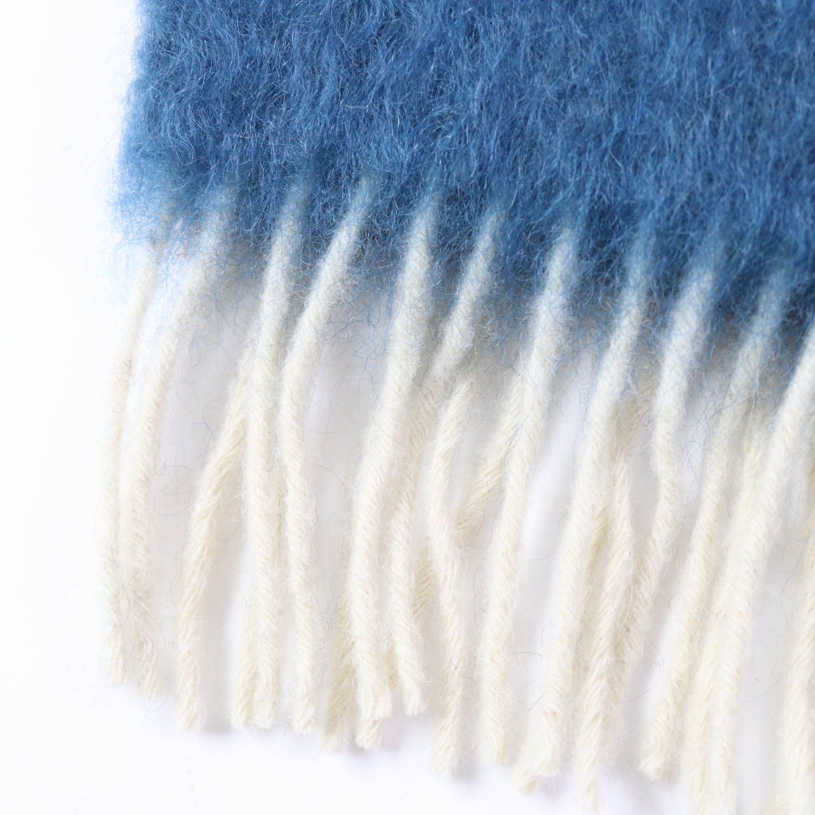 極美品☆LOEWE ロエベ ストライプ スカーフ モヘア ウール  