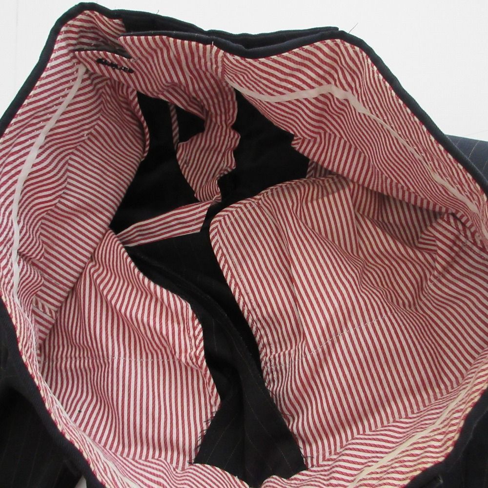 【vintage】セットアップ　スーツ　ダブル　ストライプ　ピンバッチ vintage】セットアップスーツダブルストライプピンバッチ