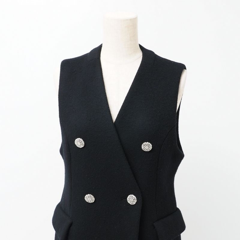 新品 ボーダーズアットバルコニー 36 ネイビー ベスト 定価55000円