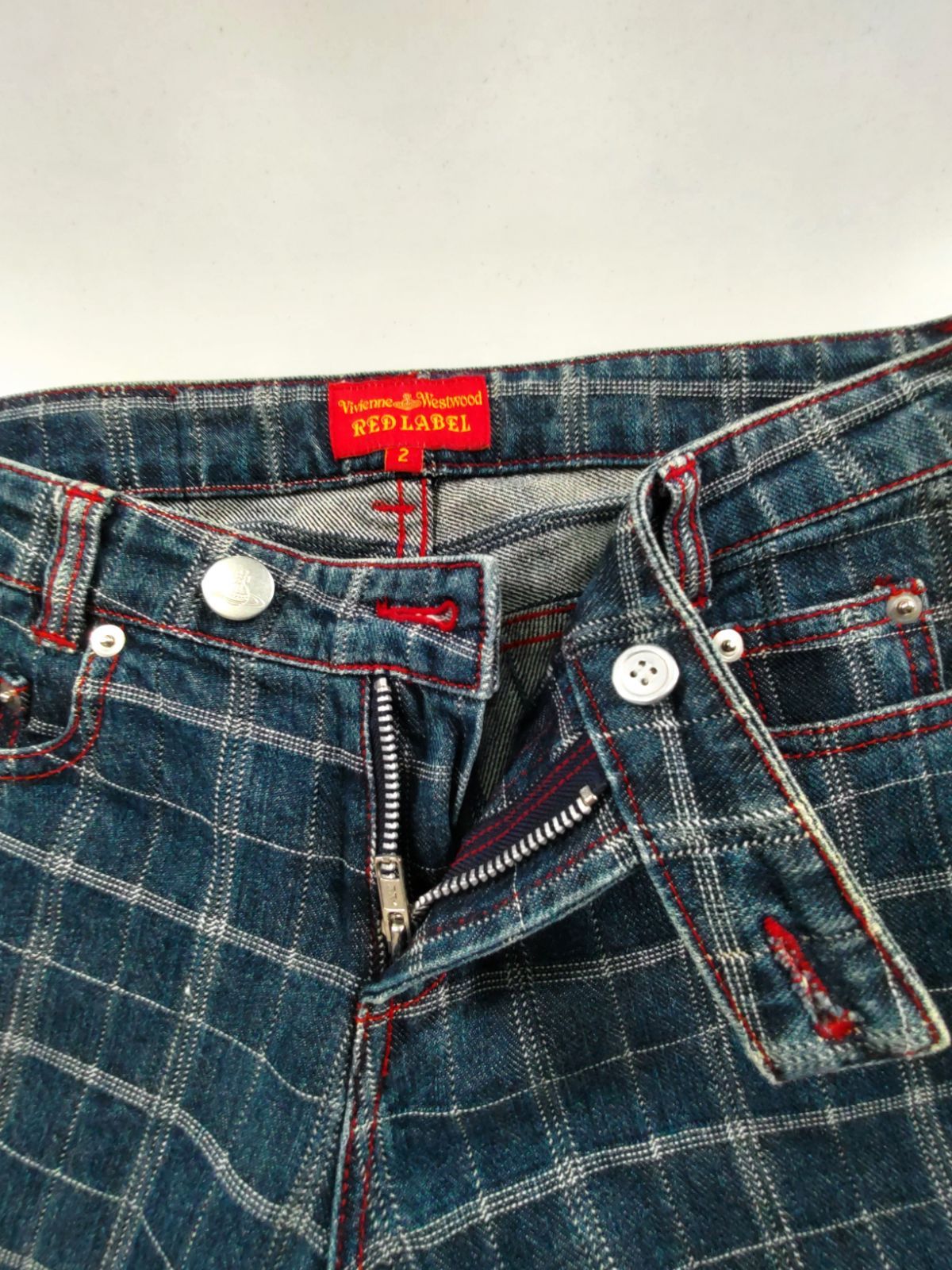期間限定お値下げ】ヴィヴィアンウエストレッドレーベルデニム