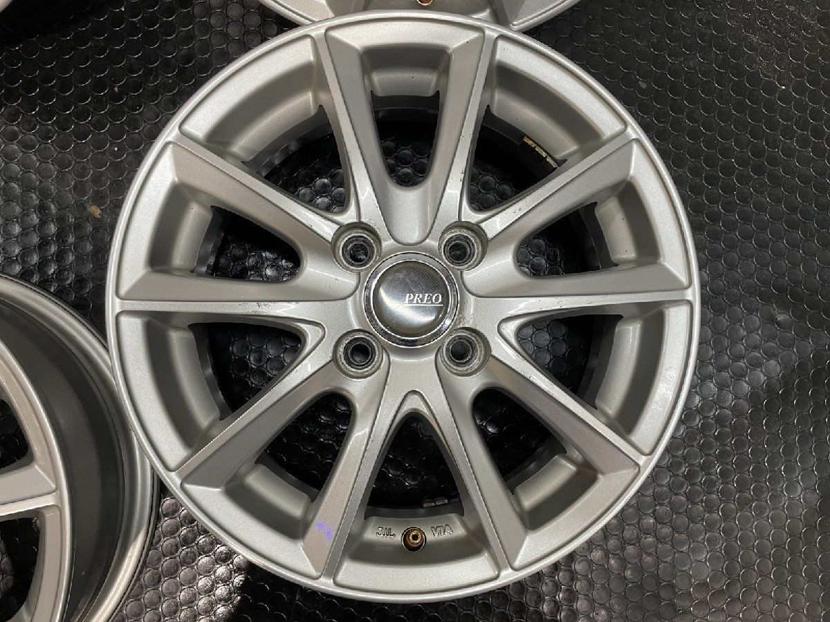 BS BRIDGESTONE PREO L5 プレオ 14インチ 4本 5.5J4HPCD100 45 空気圧センサー付 フィット フィットアリア GB3フリード等 MHE214 FFCRYSTALESIA_COM