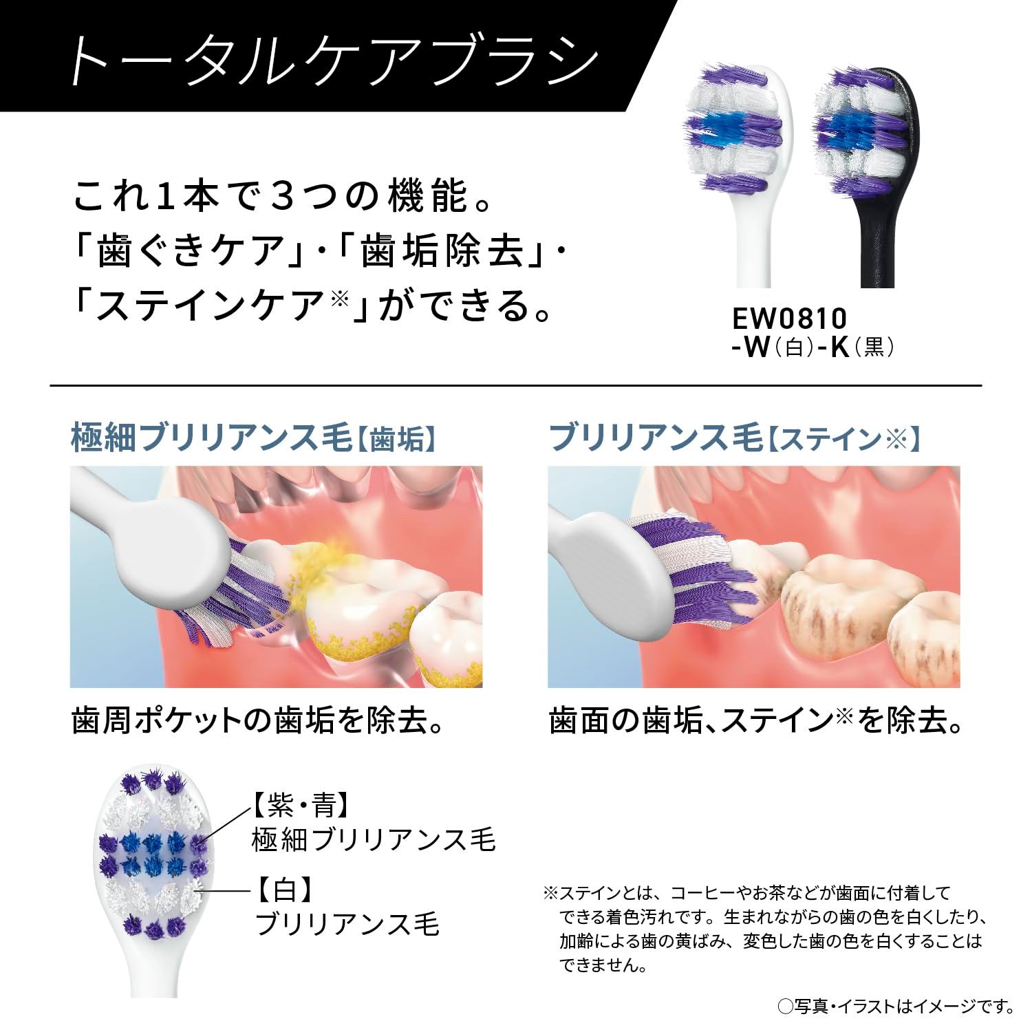 パナソニック 音波振動ハブラシ ドルツ 電動歯ブラシ USB充電 EW-DA18