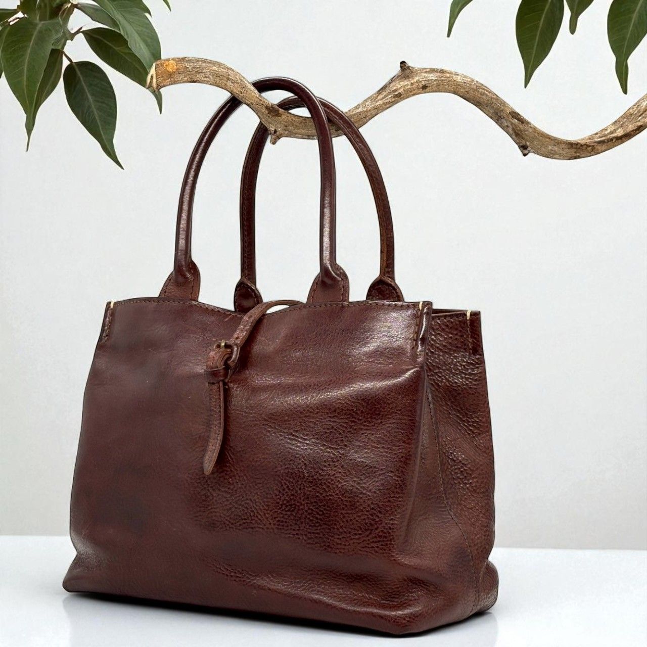 【美品】genten ゲンテン ハンド トートバッグ トスカ ヌメ革 レザー ♡genten♡ゲンテン】ハンド トートバッグ トスカ ヌメ革 レザー