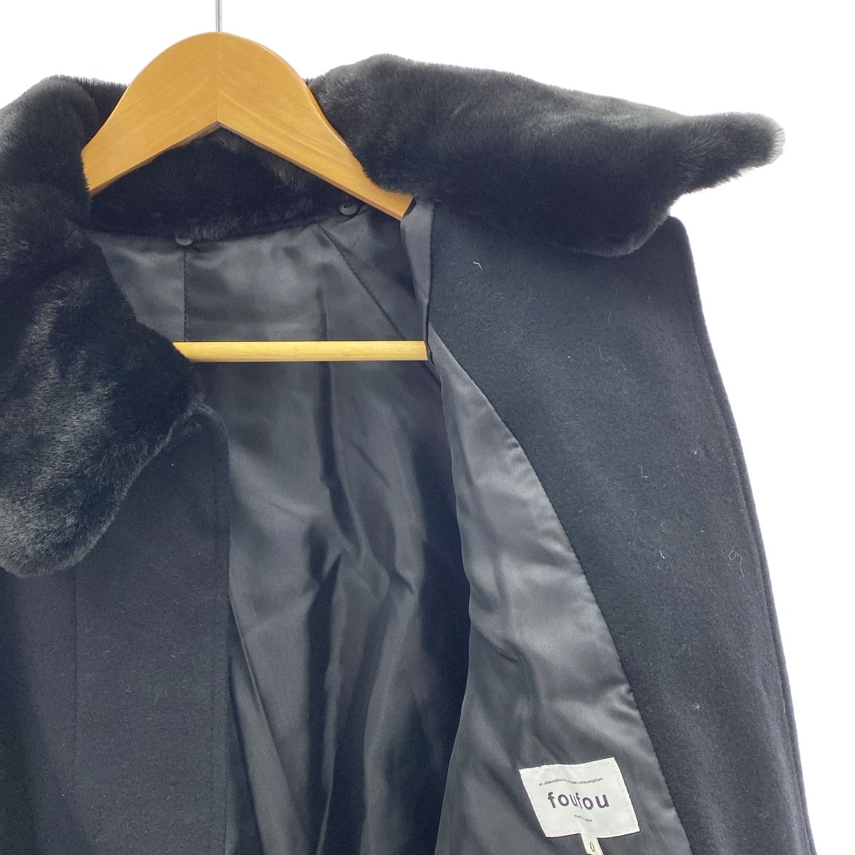 foufou / フーフー | fur collar half coat ファー カラーハーフ