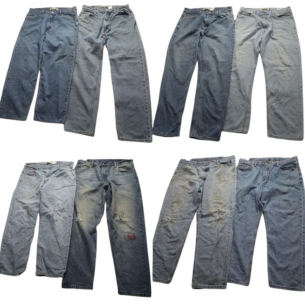 B品 古着卸 リーバイス 550 デニム パンツ 8枚セット メンズ 44 |40 |38 |36 |34 インディゴブルー 古着 NA6248