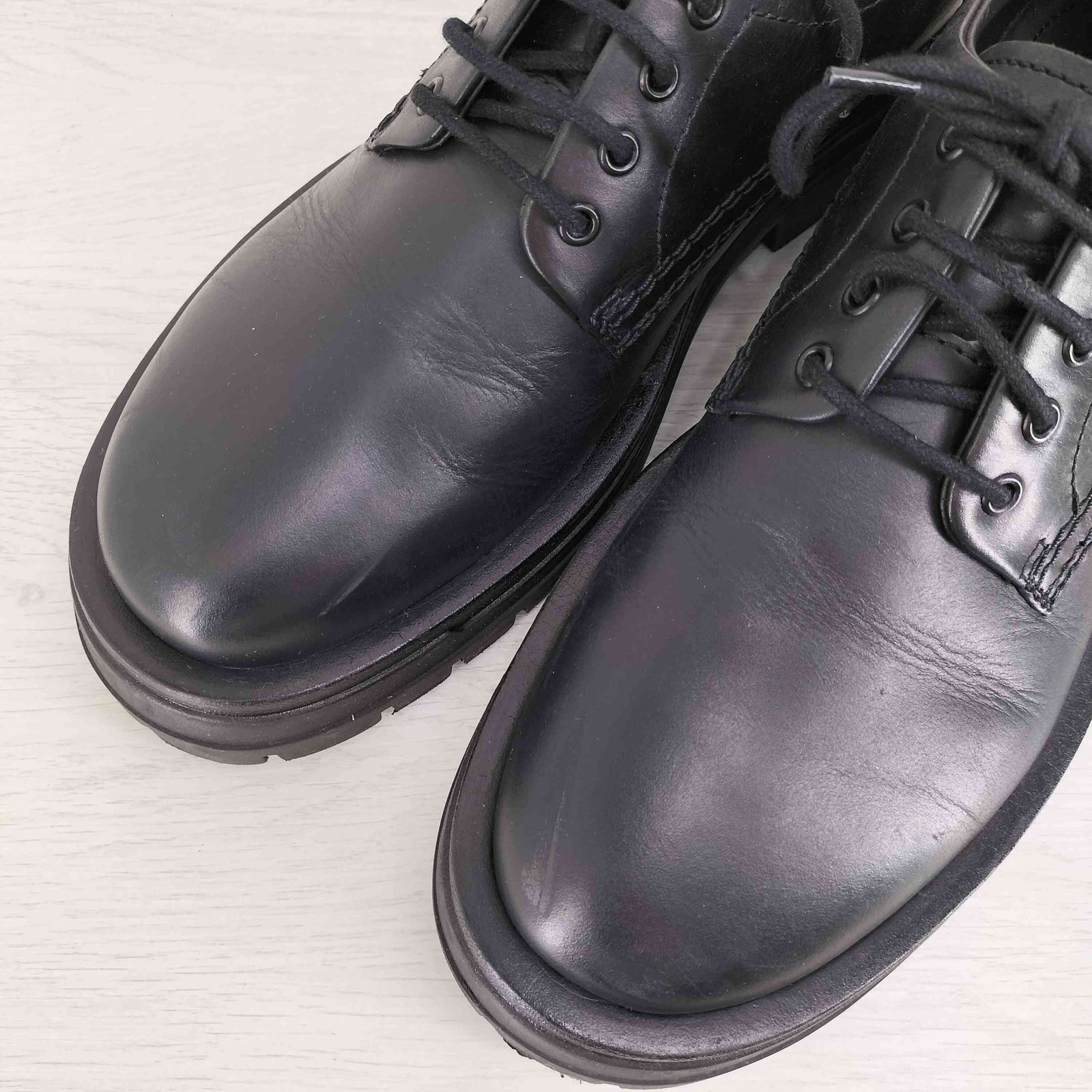 ザラ ZARA シャークソール レザーシューズ メンズ JPN：27.5