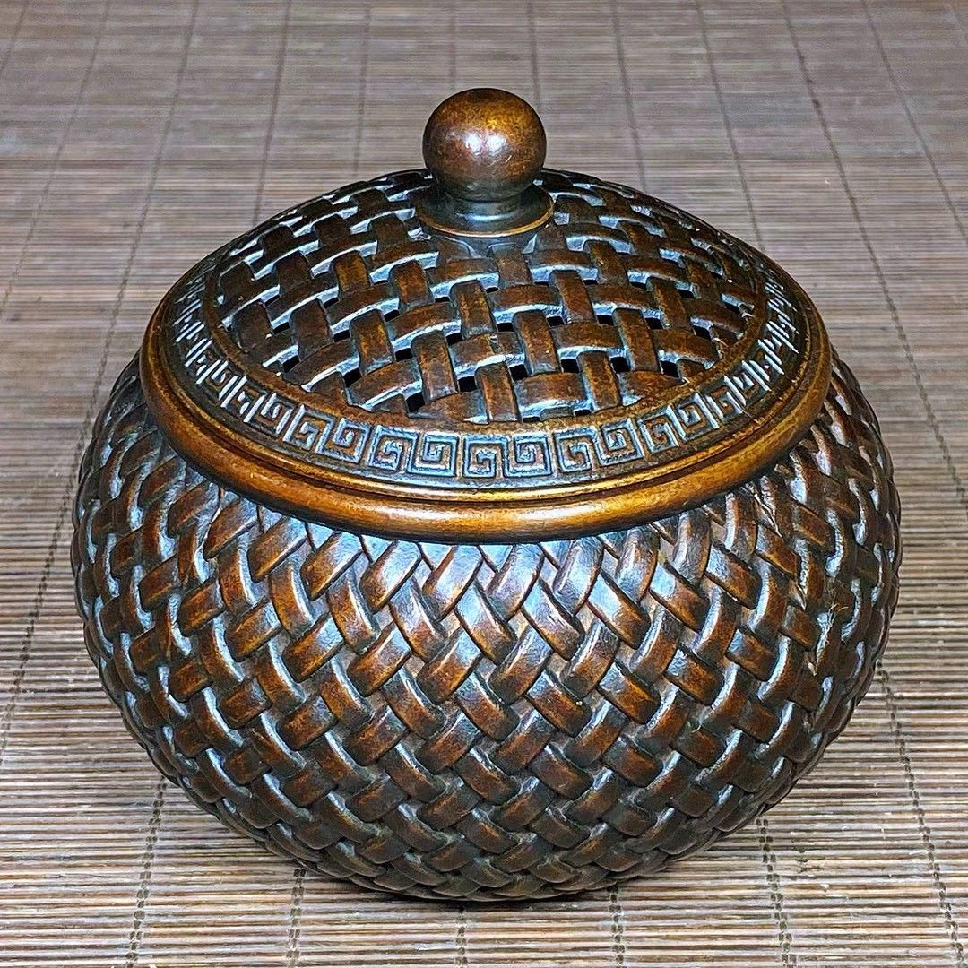 銅製 香炉 網蓋格子薫香炉 茶道香炉 装飾品 工芸品 置物 銅製 香炉 網蓋格子薫香炉 茶道香炉 装飾品 工芸品 置物