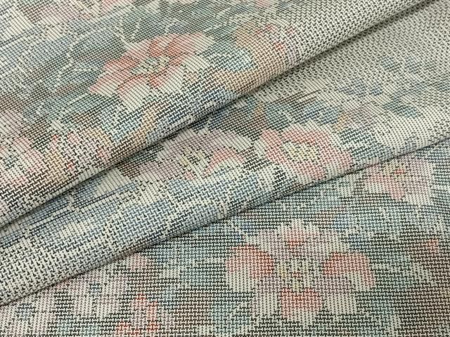 平和屋着物●本場大島紬 カタス9マルキ 石畳花文 正絹 ♥ AABB0134zg
