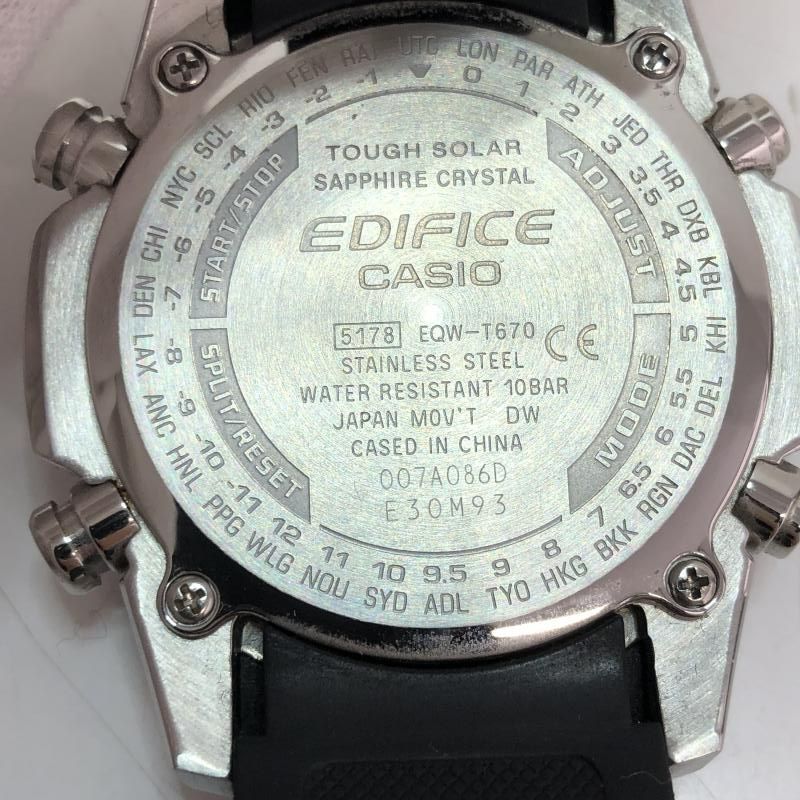 【専用】CASIO EDIFICE EQW-T670 腕時計 中古】CASIO EDIFICE EQW-T670 腕時計 カシオ エディフィス 電波