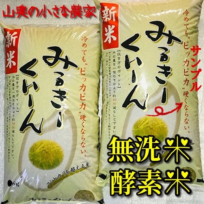 絶対的な信頼 希少】ミルキークィーン 玄米10kg「無洗米に精米 酵素米 無洗米
