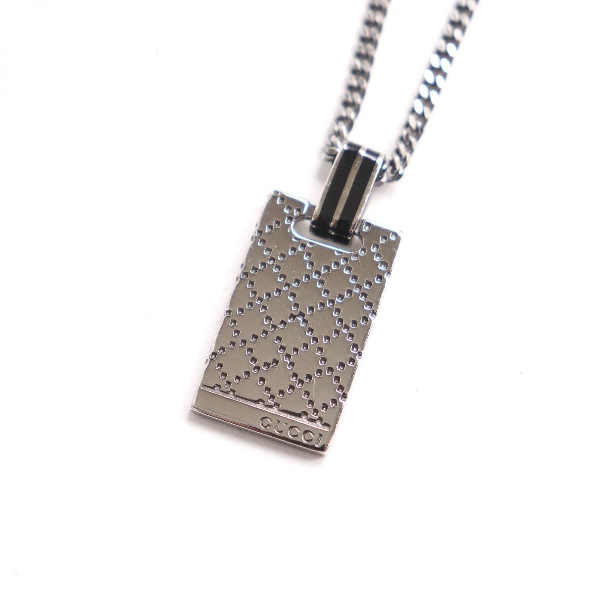 美品◇GUCCI グッチ 341899 ディアマンテ SV925 喜平チェーン ガンメタ 