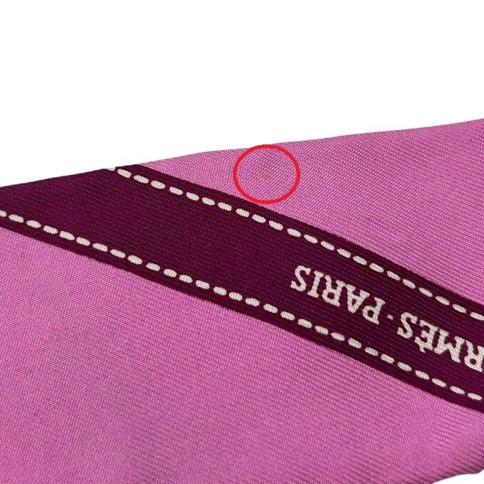 エルメス ボルデュック ツイリー 赤 ピンク □美品□ エルメス