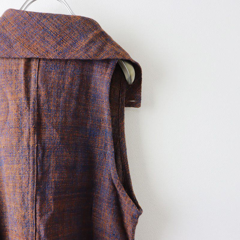 USAATO うさと 手織り 天然草木染 藍染 ノースリーブ イカワンピース  