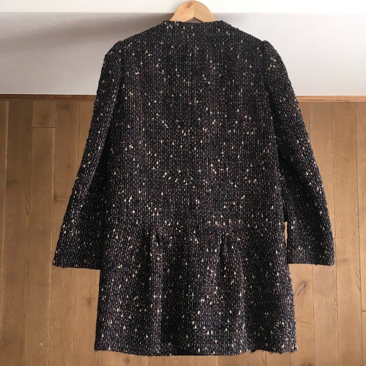 美品 miu miu ミュウミュウ ノーカラー ツイード コート36 - メルカリ