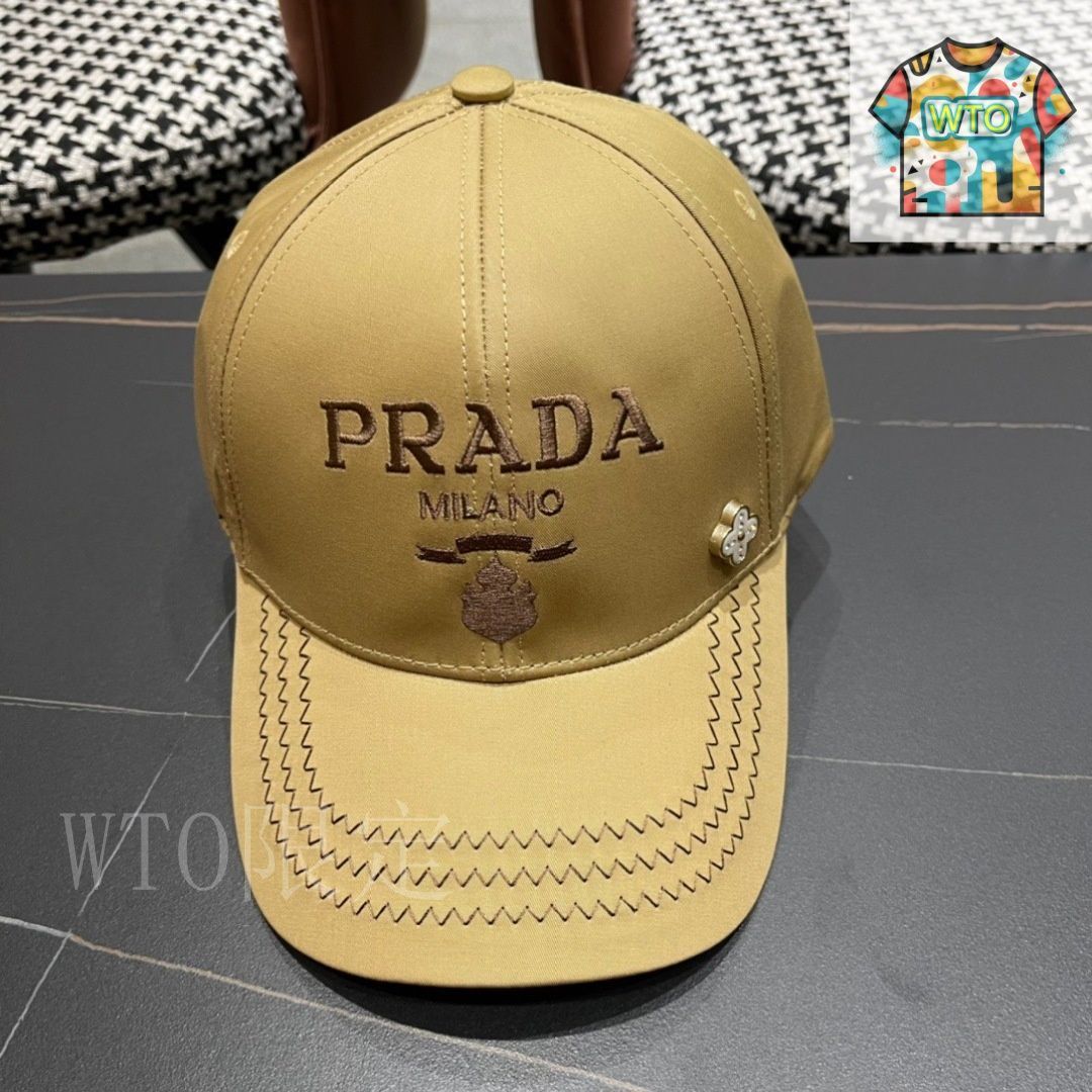美品　定価14万　プラダ　希少　キャメル×ウール　テュベチカ風　帽子 チョッと、PRADAの被りモノでもどうですか？の会】安価な購入店