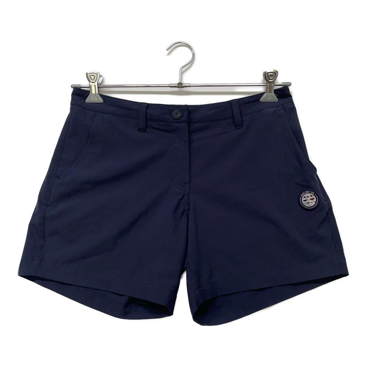 中古 レディース アンパスィ and per se ショートパンツ L 紺 ネイビー シンプル