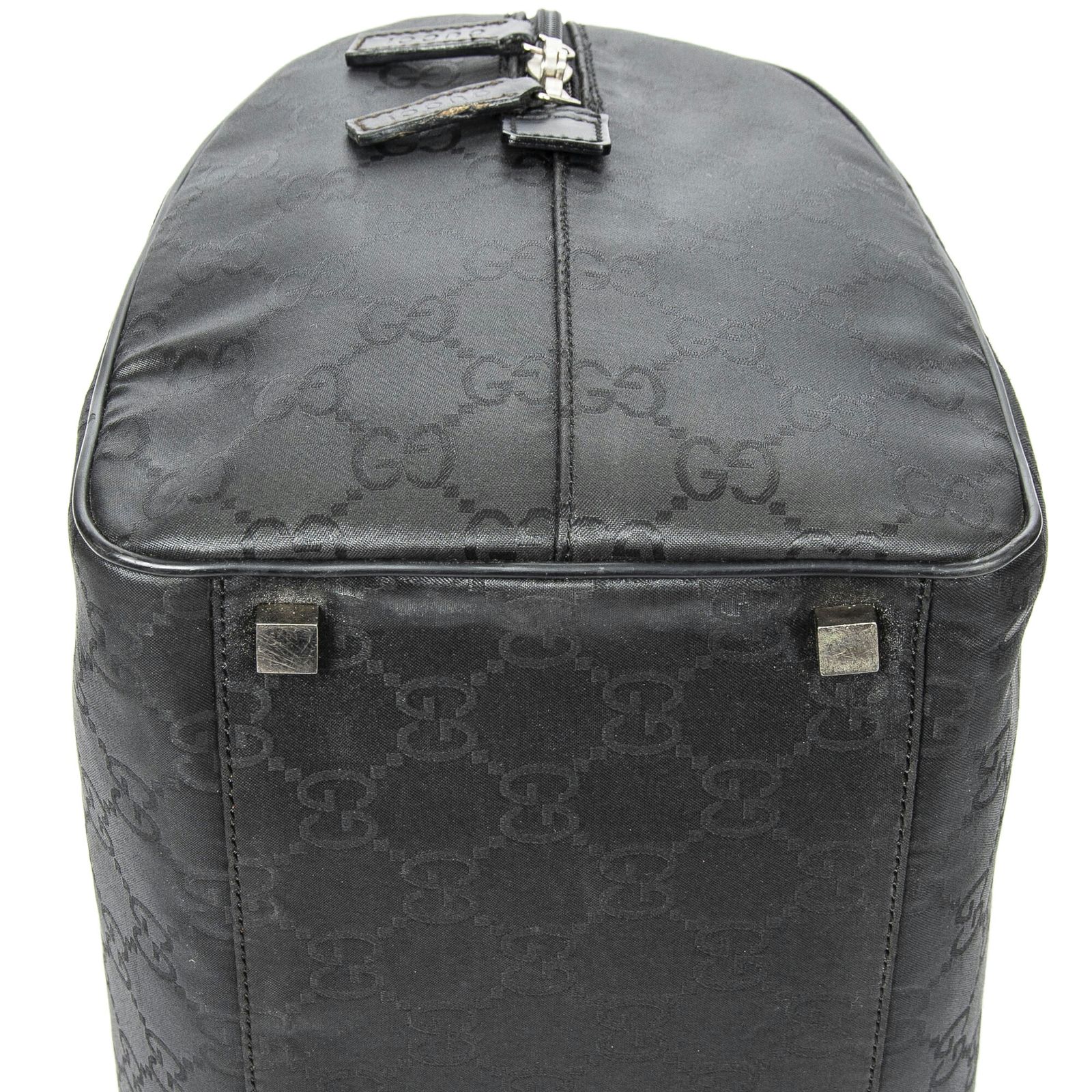 GUCCI グッチトラベル ライン ボストン黒GGナイロンキャンバスA DECORATOM_COM_BR