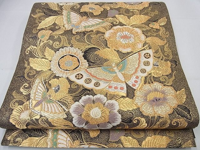 平和屋野田店■六通柄袋帯 唐織 蒔絵の調べ 逸品 n-mz6416