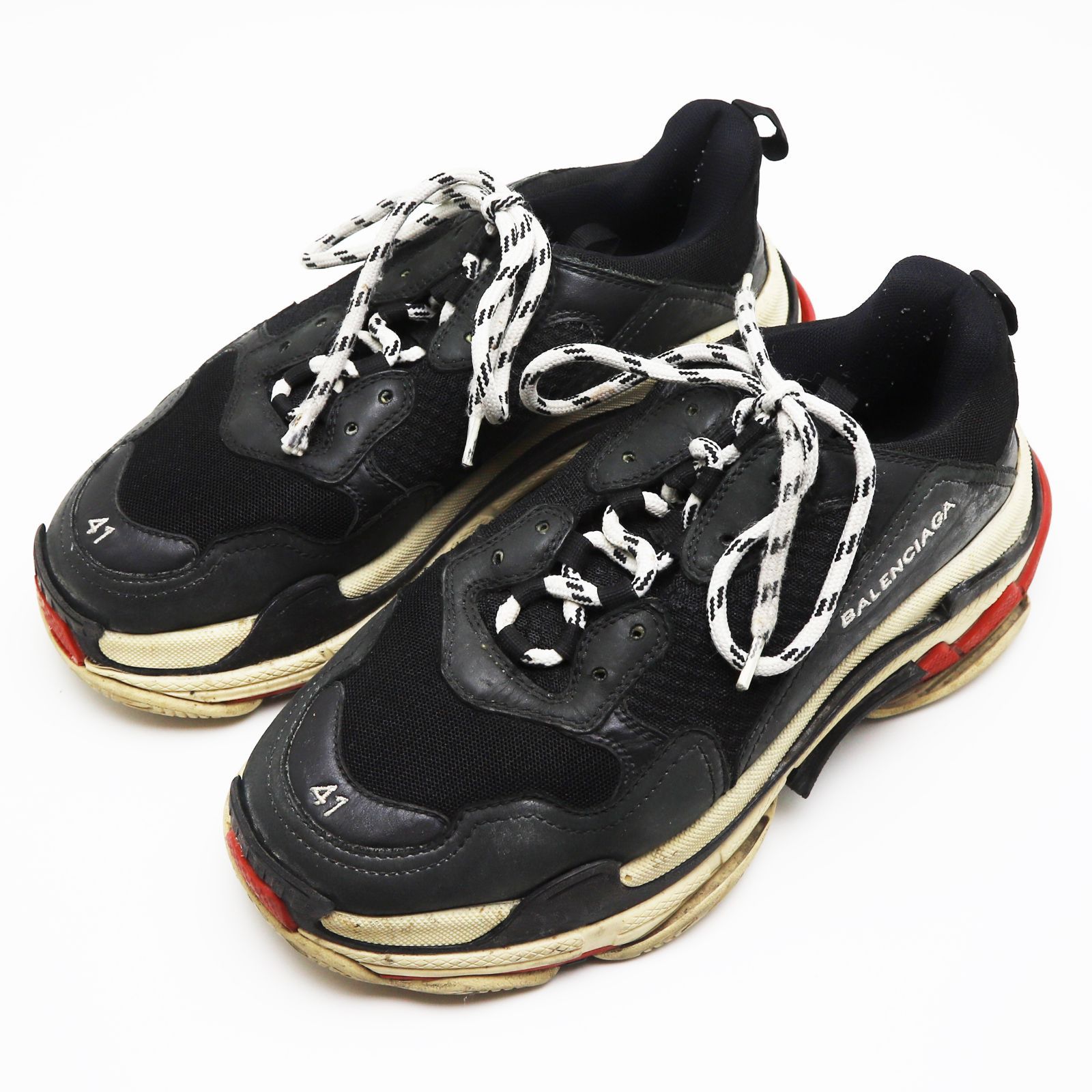バレンシアガ TRIPLE S スニーカー ダブルフォーム＆メッシュ ブラック 