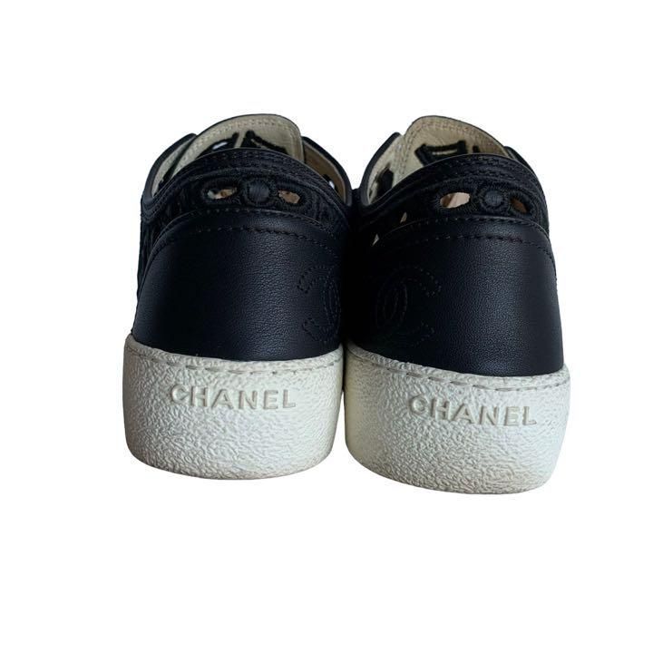 CHANEL シャネル スニーカー 靴 シューズ ココマーク ロゴ レース 花