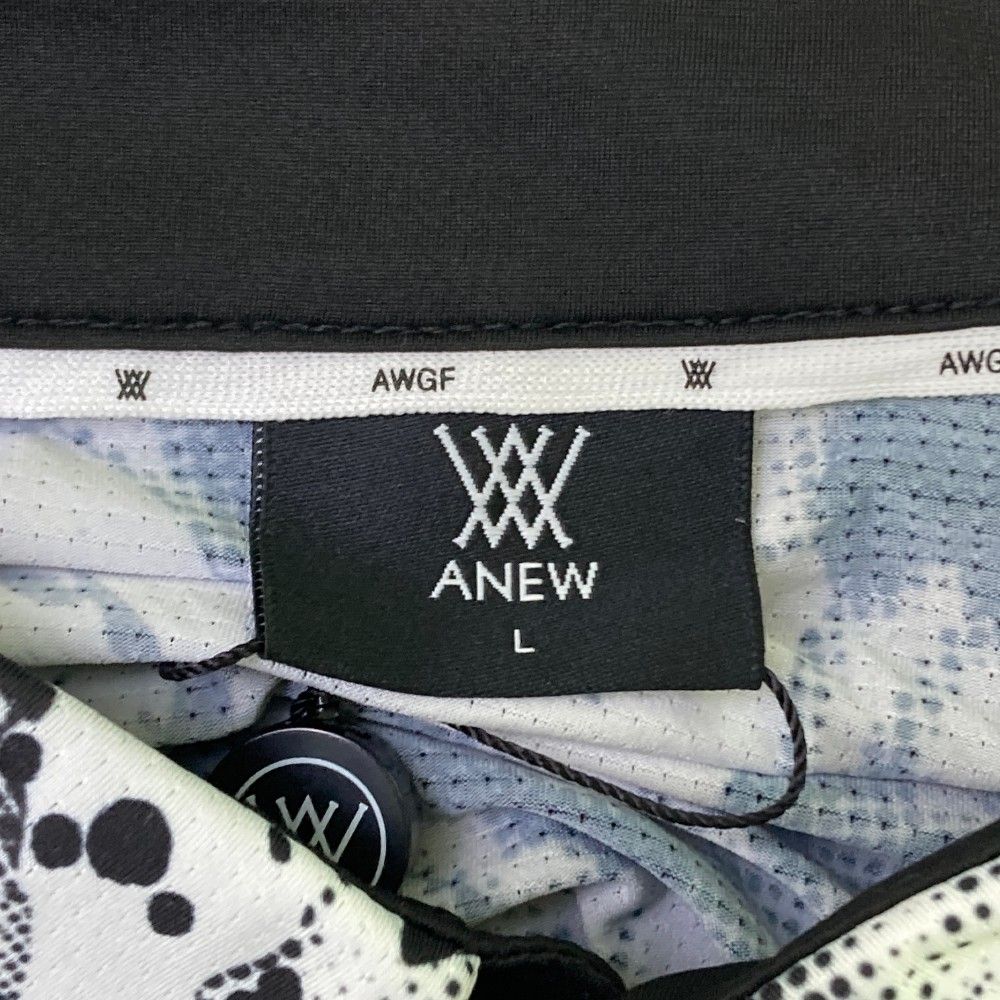 サイズ：L ANEW GOLF アニューゴルフ 半袖ポロシャツ 総柄