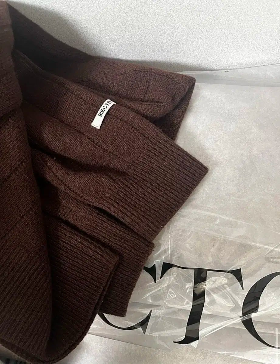 RECTO レクト ラブリーニット レッドブラウン m