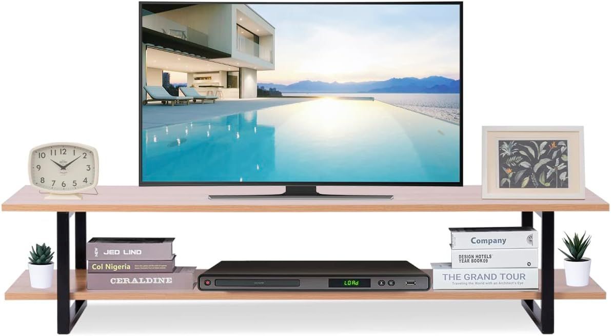 テレビ台　テレビラック　中棚でワイド収納　ロータイプ　ブラウン・ナチュラル　TKS-TRBT-120-br/WD　WLJ