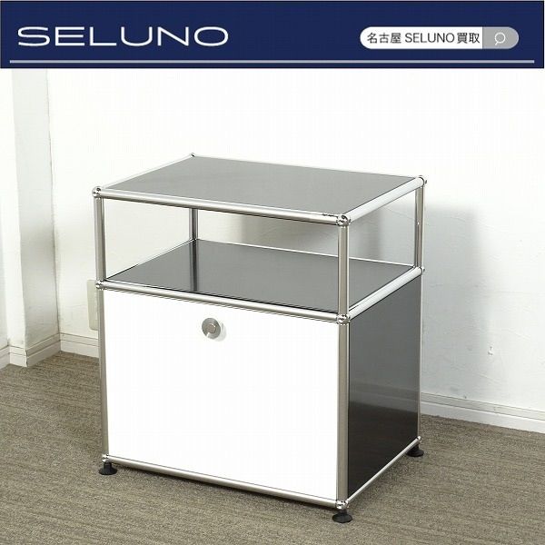 ◾︎SELUNO◾︎ モデルルーム展示短期超 USMハラー サイドボード ドロップダウンドア×1 白×黒 12万 ハーマンミラーイームズヴィトラ