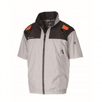 ND-1132 Nクールウェア 半袖 上部ファン フルハーネス 服2L シルバー チタン 3Dエリ 8214474