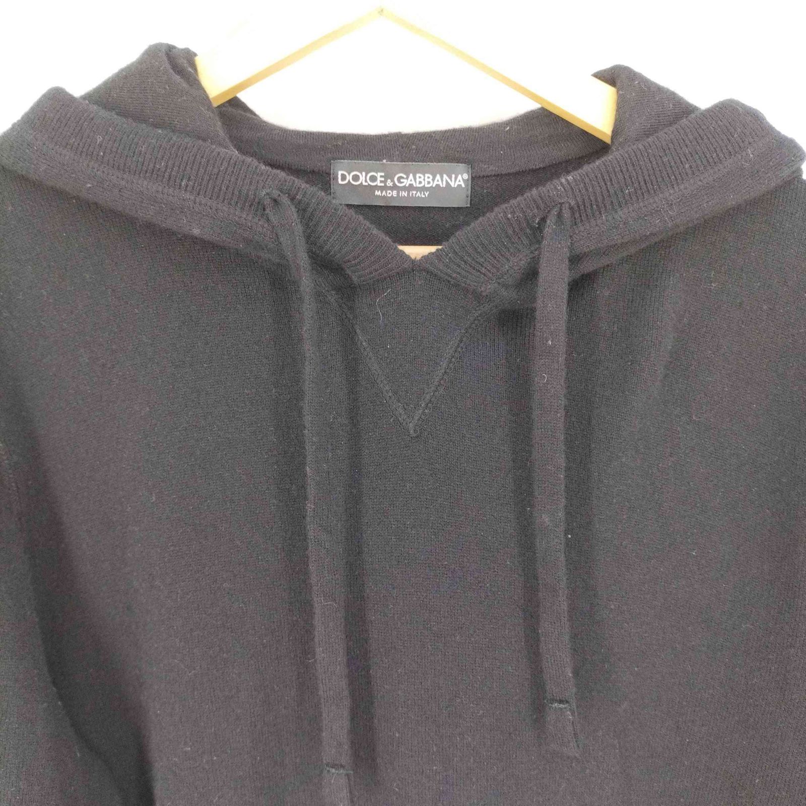 ドルチェアンドガッバーナ DOLCE&GABBANA イタリア製 Cashmere Pullover Hoodie カシミヤニットパーカー メンズ 52