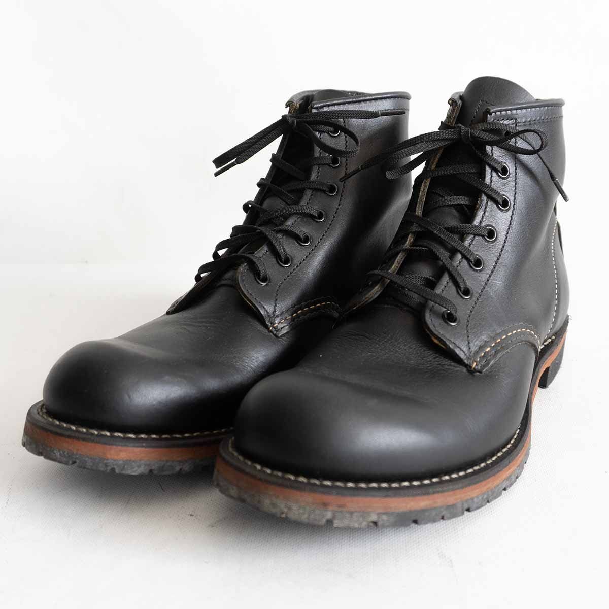 美品】REDWING【9014/BECKMAN ROUND BOOTS】US9D ブラック 美品】REDWING【9014/BECKMAN ROUND BOOTS】US9D ブラック