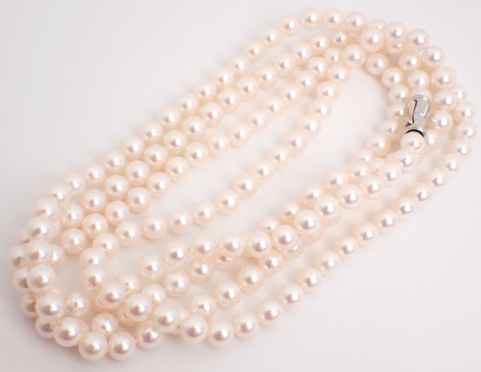 田崎(タサキ) アコヤパールロングネックレス SV925 95.7g 真珠  