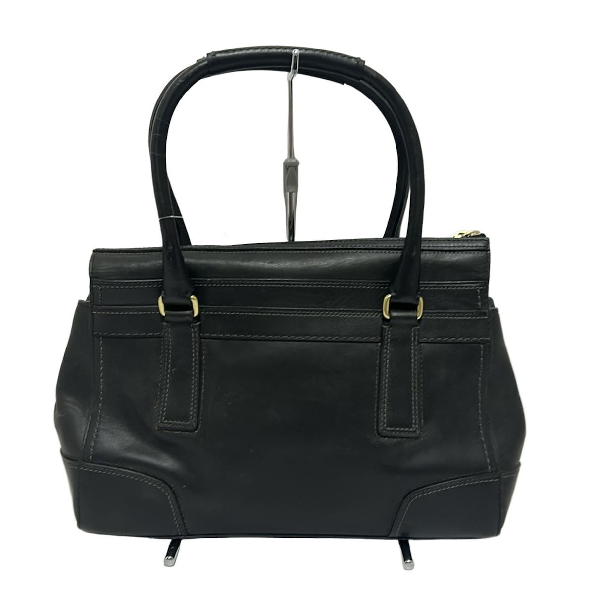 美品　コーチ　ハンドバッグ　黒　レザー　ハンプトンズ　COACH　e2 コーチ ハンドバッグ 黒 ゴールド金具 37145 2way レザー s57