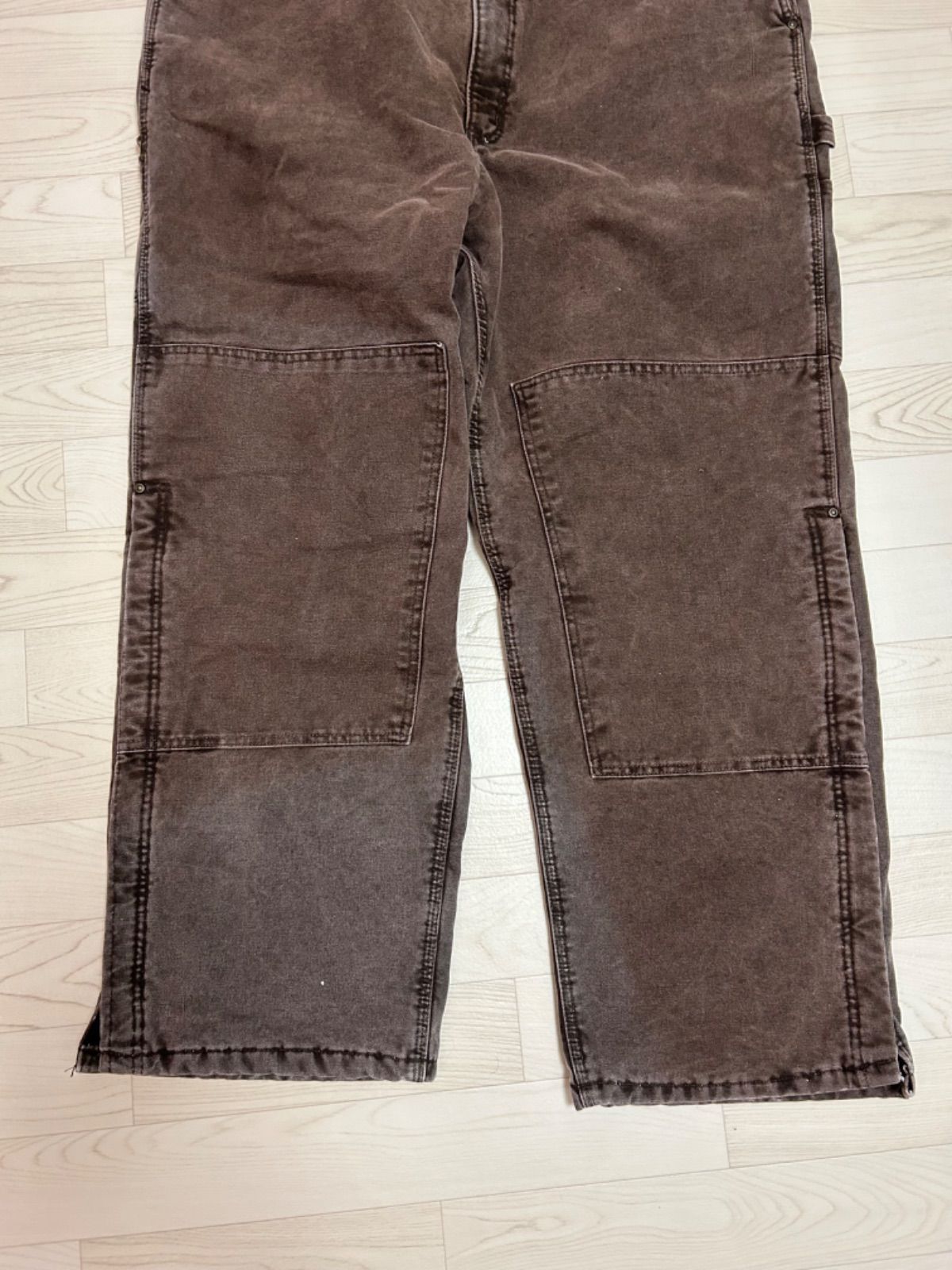★USA製★ カーハート　中綿キルティング　ダブルニー　オーバーオール 希少】carhartt オーバーオール ダブルニー 中綿キルティング