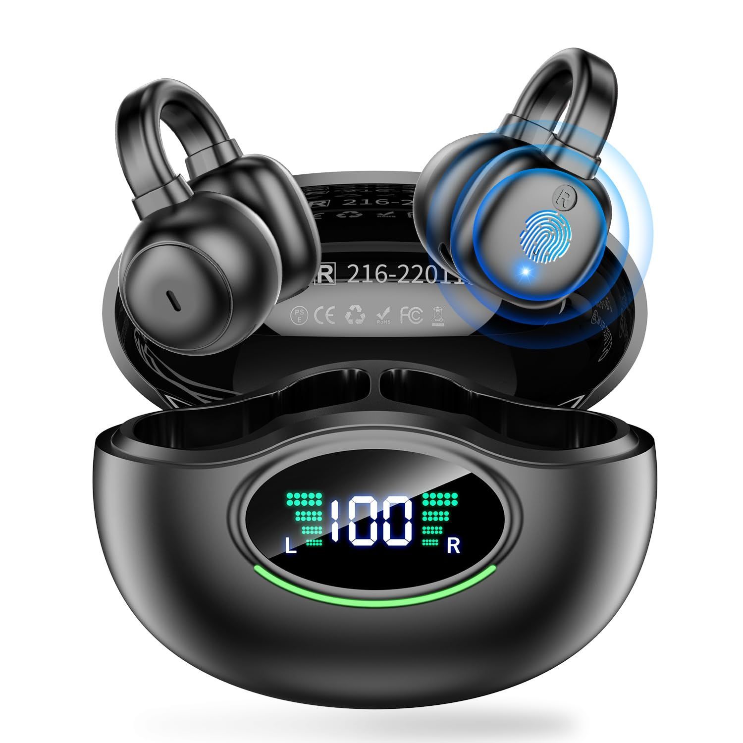 新着商品】空気伝導 Bluetooth イヤホン イヤホン Hi-Fi 骨伝導