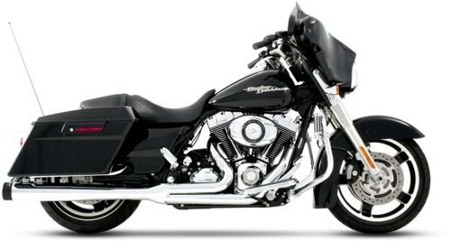 RINEHART 2-INTO-1 エキゾースト 2017年以降ツーリング クローム ブラックエンド