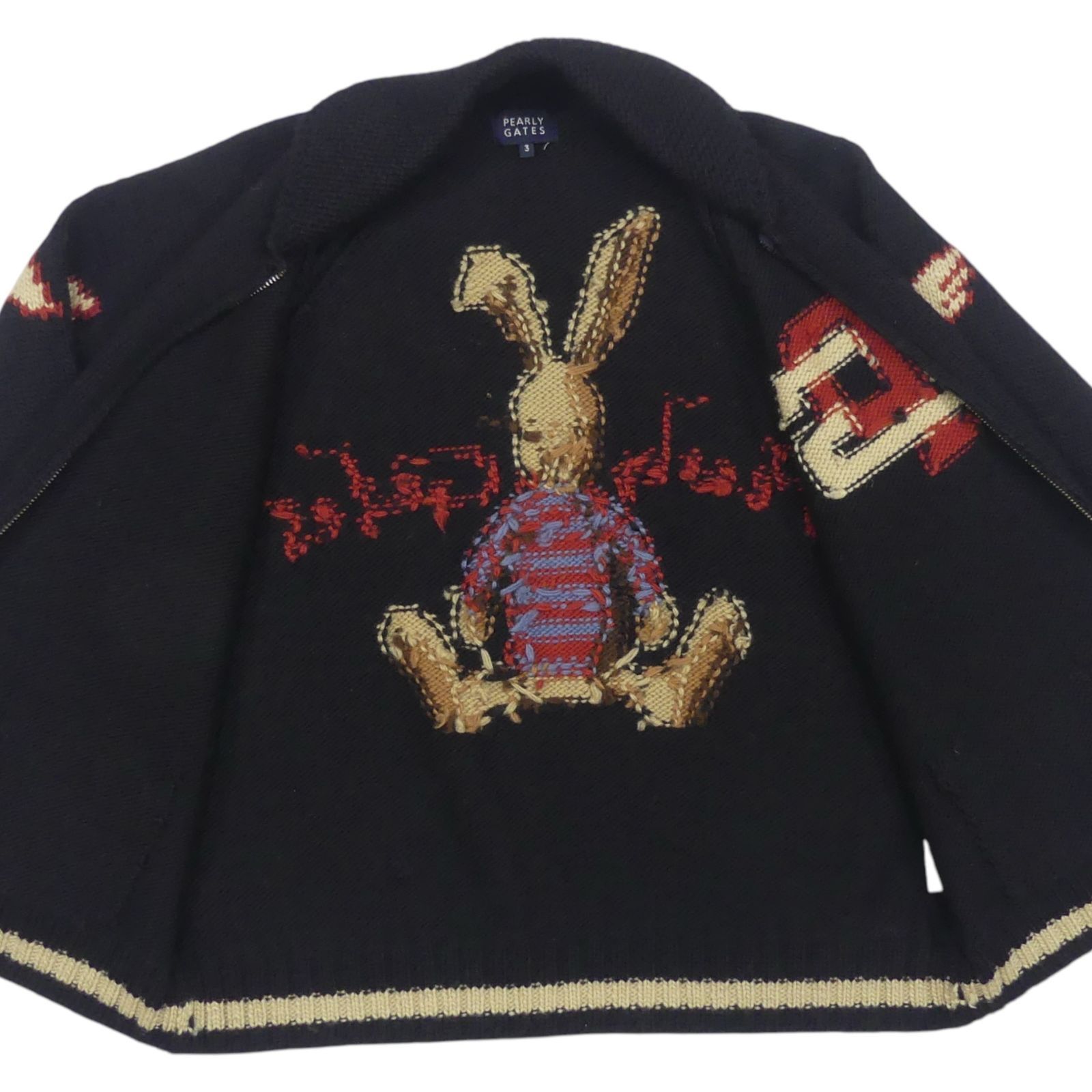 PEARLY GATES パーリーゲイツ カウチン セーター ニット 紺 ネイビー L  