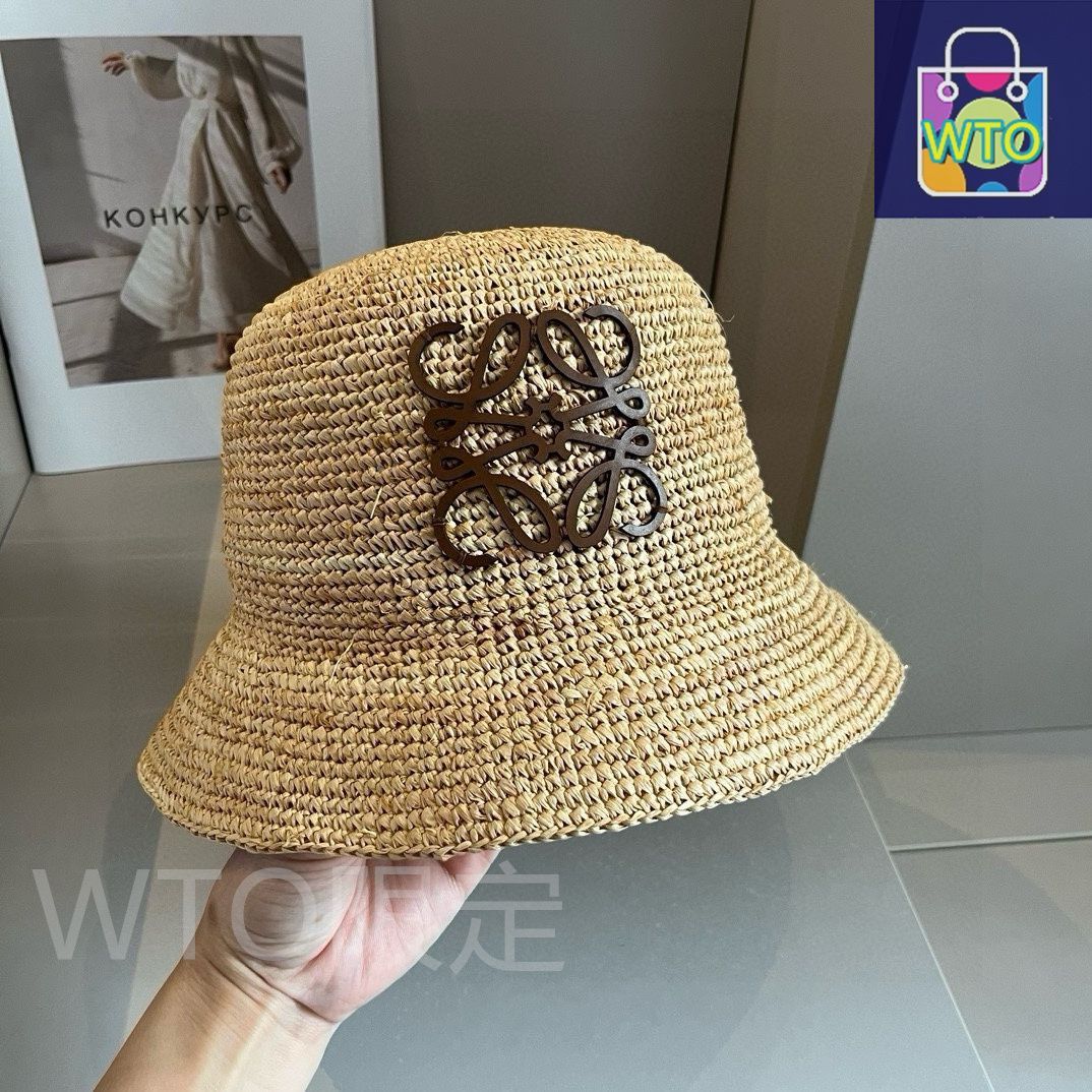 ◆◆VIP◆◆ LOEWE ロゴ ラフィア ストローハット UNISEX org.jpg