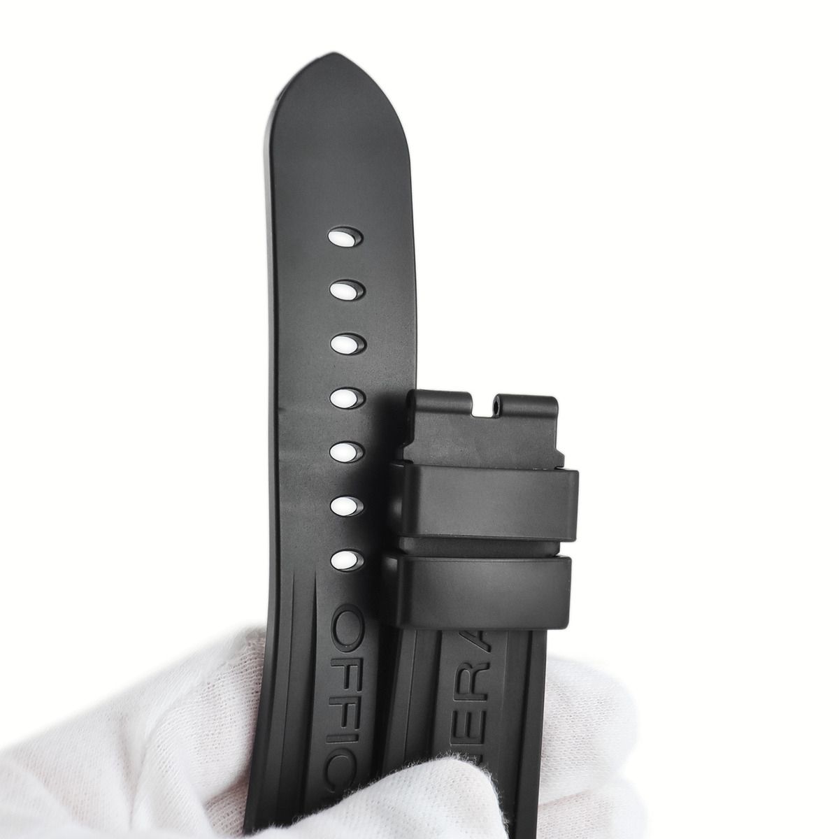 新品】純正パネライ 腕時計 ベルト 黒 OFFICINE PANERAI ハンドメイド