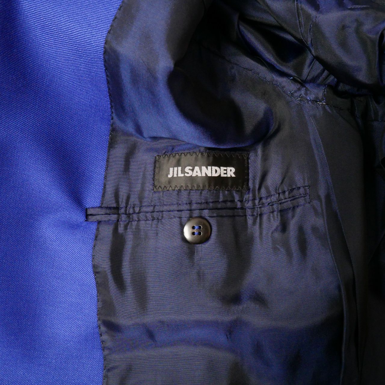 美品 JIL SANDER ジルサンダー テーラード ジャケット 青 サイズ44 