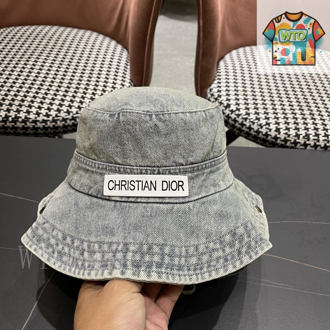 今日WTO】Dior シンプル デニム バケットハット-LP45 - メルカリ